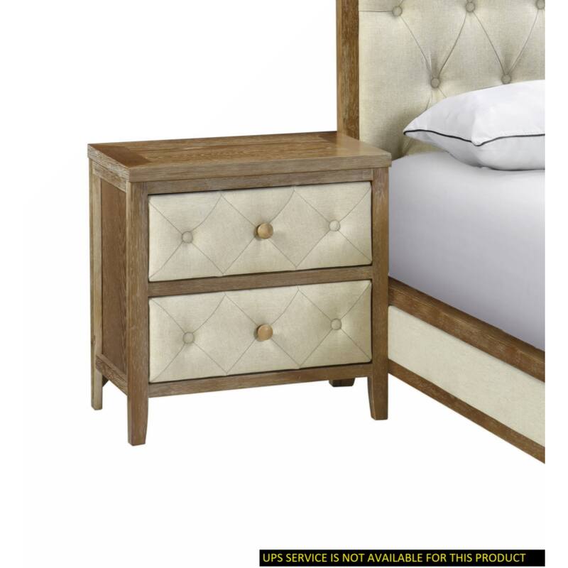 Beautiful Finish Nightstand 1pc Designed Drawers Fronts Modern Bedroom Furniture