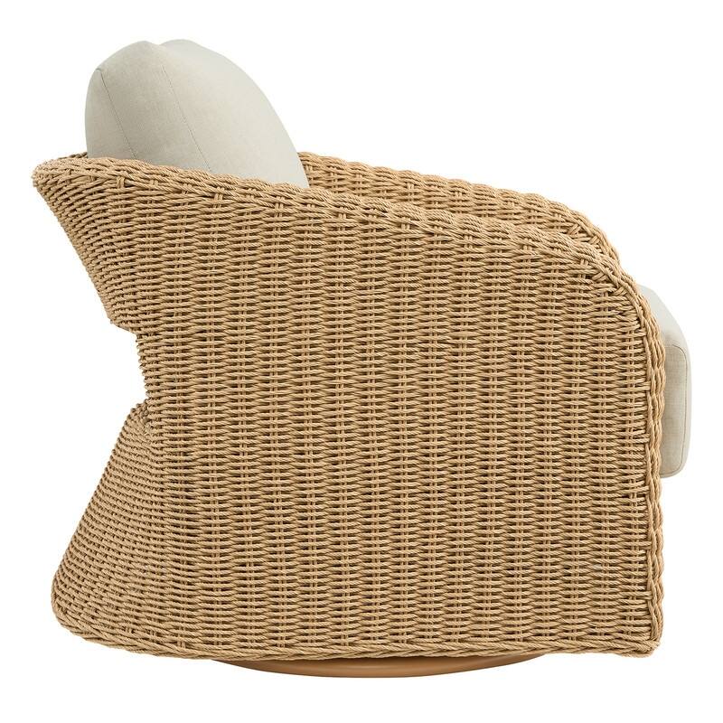 Spruce & Spring Patio Fruniture Outdoor Swivel Chair and Side Table