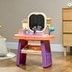 preview thumbnail 8 of 8, Kids Vanity Set, Toddler Makeup Table with Faucet, Mirror, LED Light, Music, 23 Accessories, Pretend Play Set