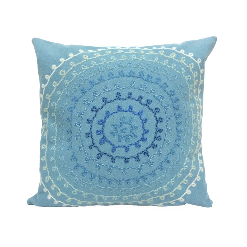 Liora Manne Visions III Ombre Threads Indoor/Outdoor Pillow Aqua 20" x 20"