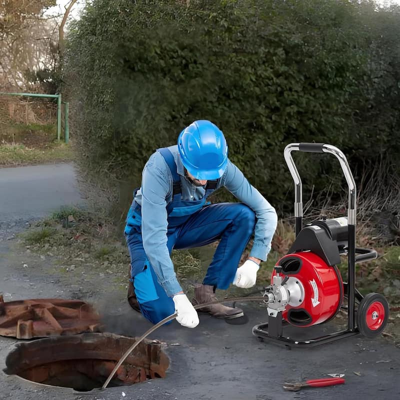 75FT 3/8 Inch Electric Drain Cleaner Machine for Sink, Toilet & Sewer