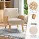 preview thumbnail 56 of 57, Carmina Upholstered Accent Chair with Natural Rattan Arms by HULALA HOME