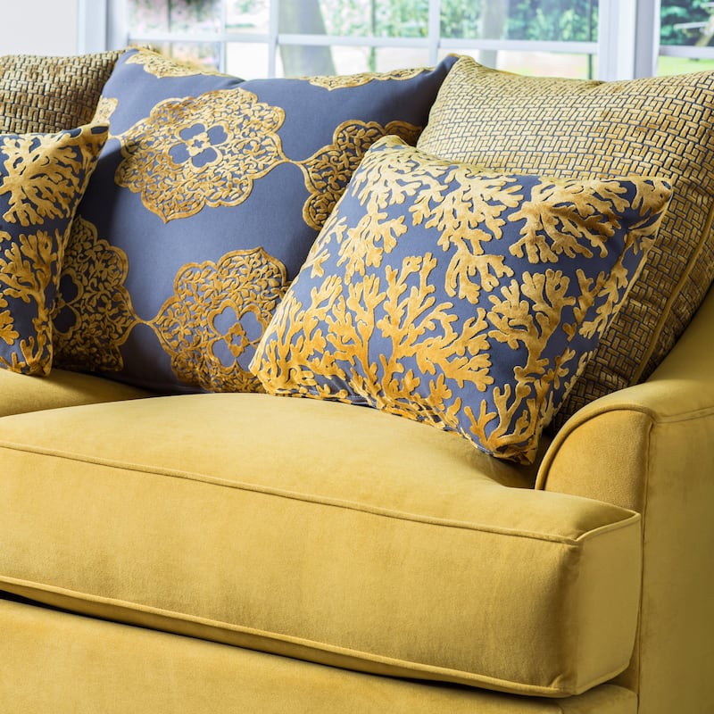 Gisc Contemporary Fabric Padded Nailhead Loveseat by Furniture of America