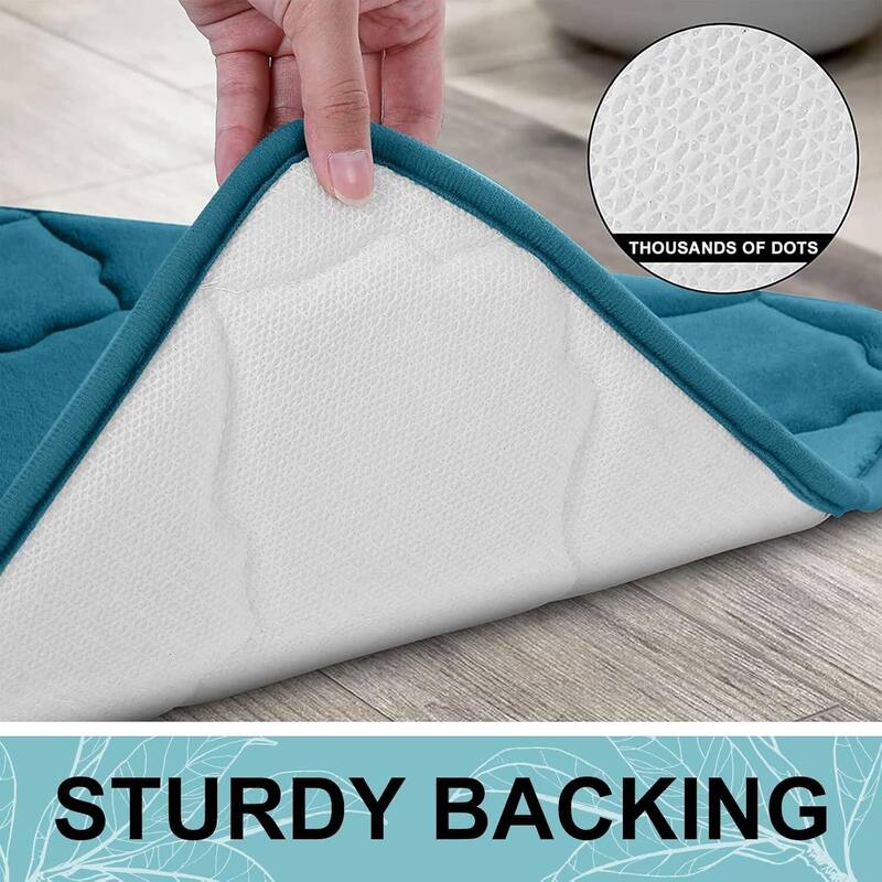 Memory Foam Bath Mat Rug 24x16