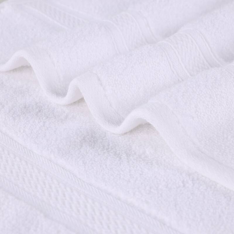 Superior Chevron Zero Twist Solid and Jacquard Cotton 6 Piece Towel Set