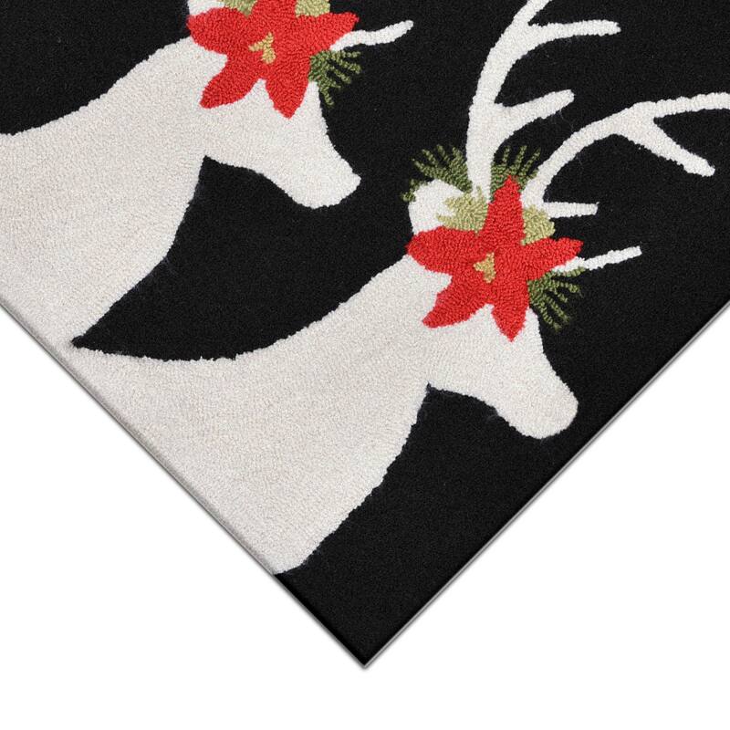 Liora Manne Holiday Caribou Outdoor Rug