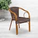 Option Dark Brown Rattan/Red Bamboo-Aluminum Frame