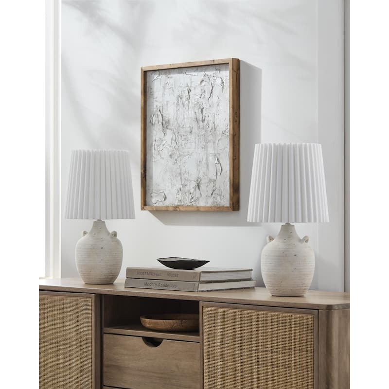 Livabliss Sunken Global Accent Table Lamp (Set of 2) - Cream