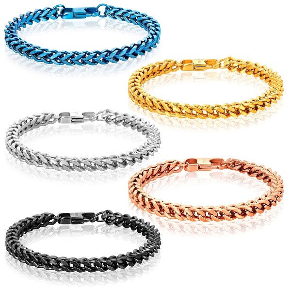 Stainless Steel Franco Chain Bracelet (6mm). Opens flyout.