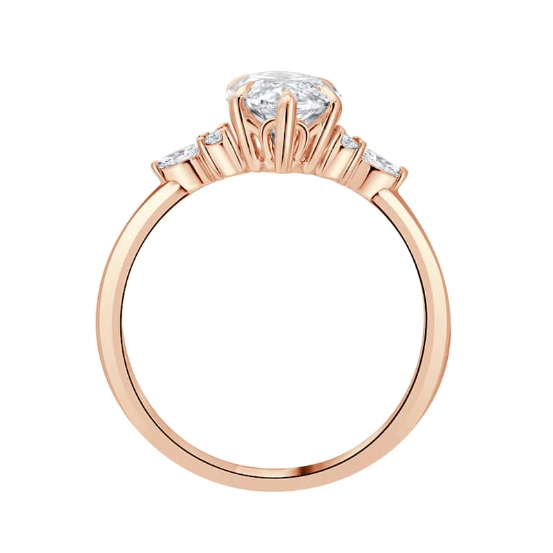 Auriya 14k Gold 5 3/5ctw Lab grown Marquise Nature's Inspired Diamond Engagement Ring (F-G VS)