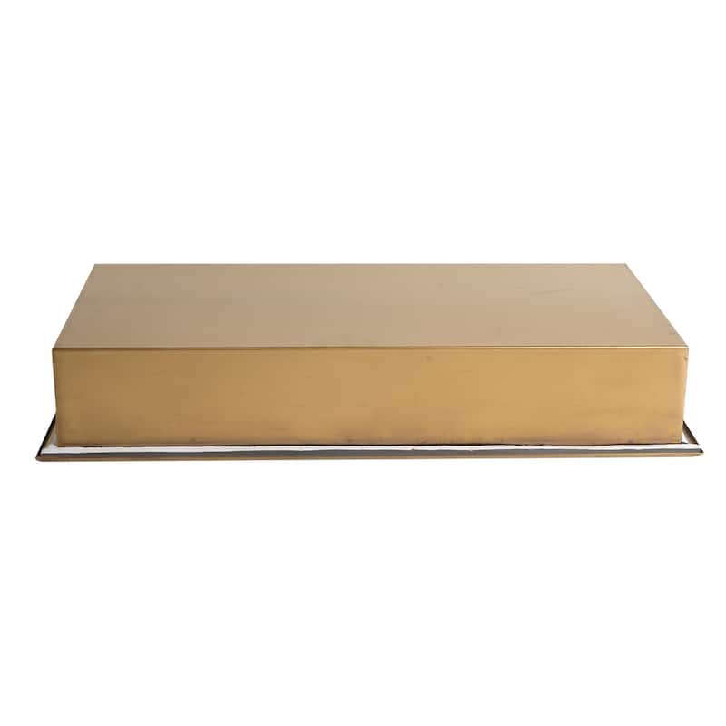ALFI brand 24" x 12" Brushed Gold PVD Stainless Steel Horizontal Single Shelf Shower Niche