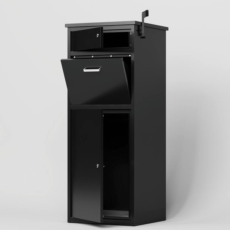 Outdoor Durable Steel Storage Locker with Large Capacity & Secure Locking System - 15.74"L*16.92"W*44.5"H