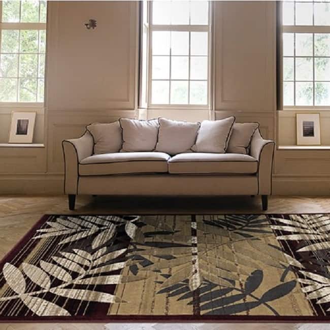 Orelsi Brown/Beige Polyester Area Rug