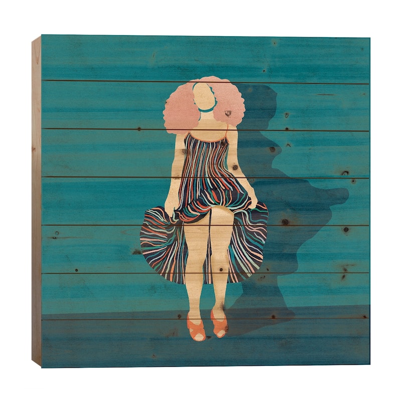Blake Print On Wood by Reyna Noriega - Multi-Color - 26x26x1.5