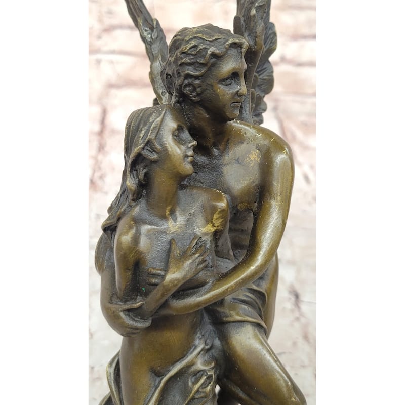 Bronze Angel Carrying Woman Statue – Romantic Eros Psyche