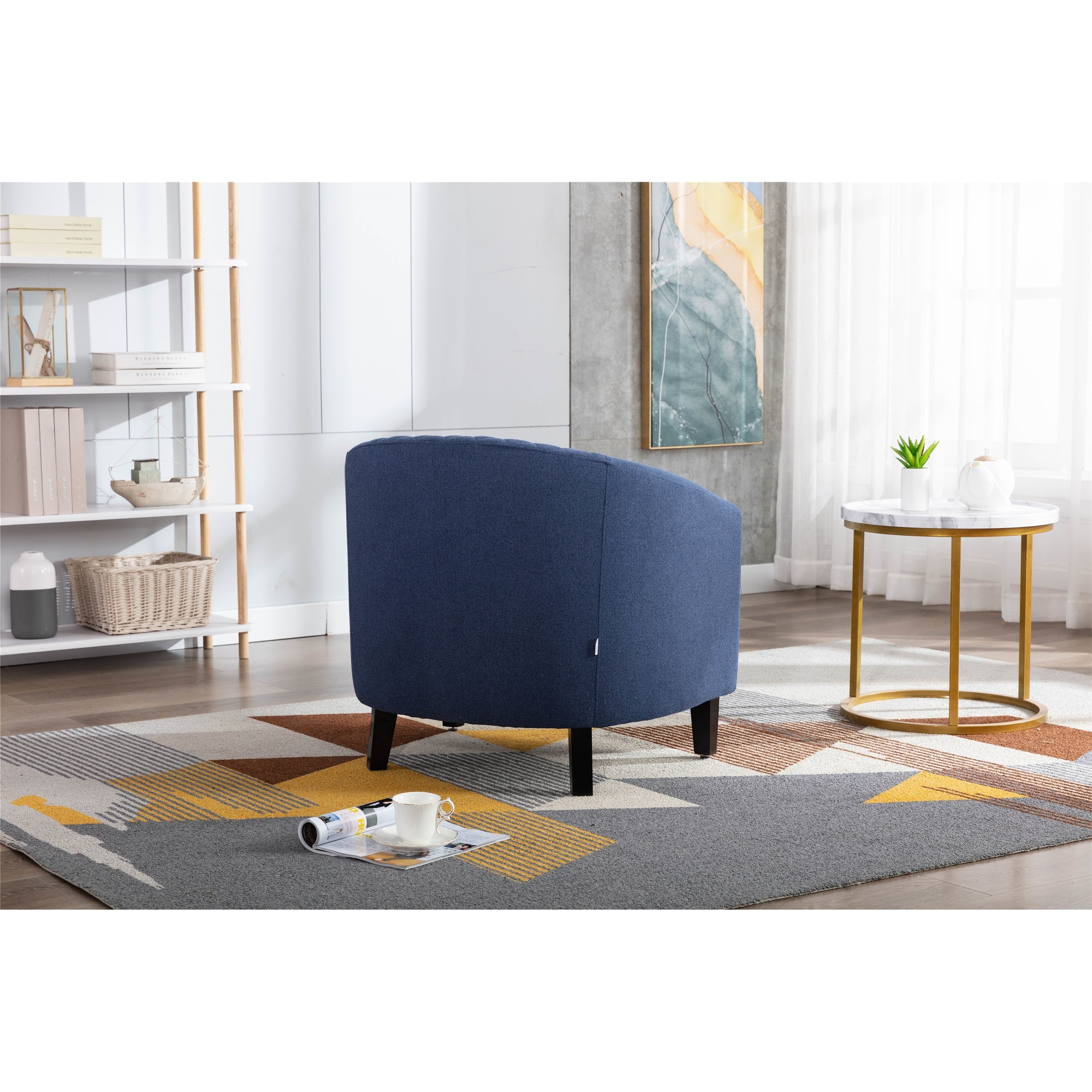 Navy blue bucket 2025 chair