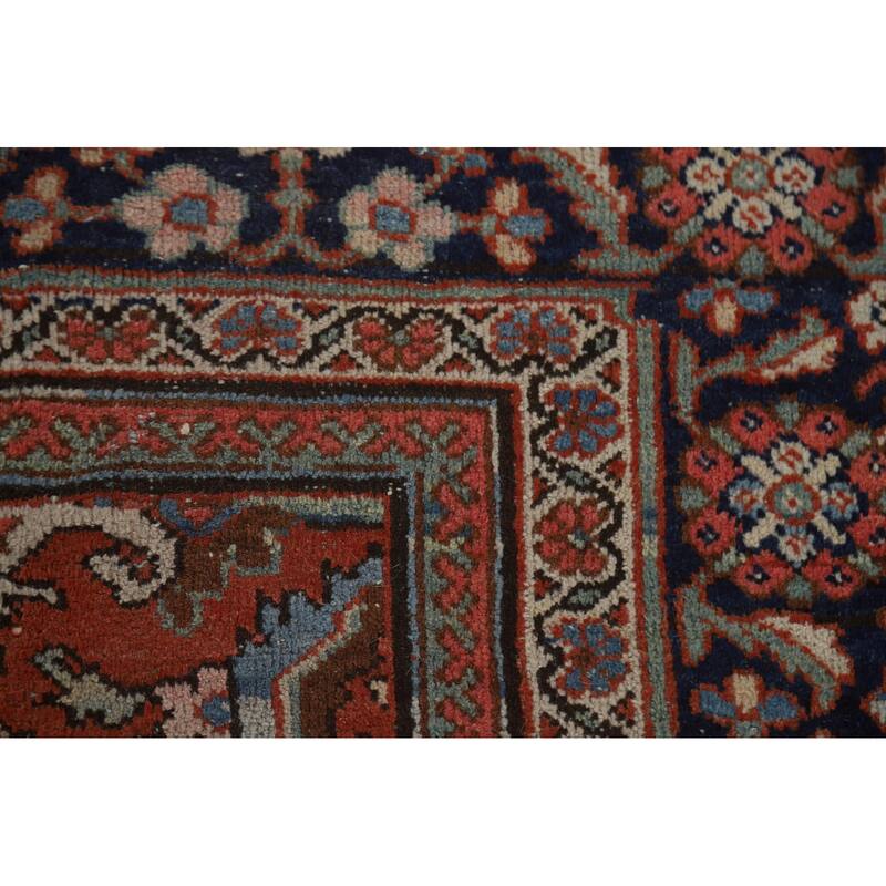 Pre-1900 Antique Mahal Persian Area Rug Handmade Wool Carpet - 7'11"x 11'2"