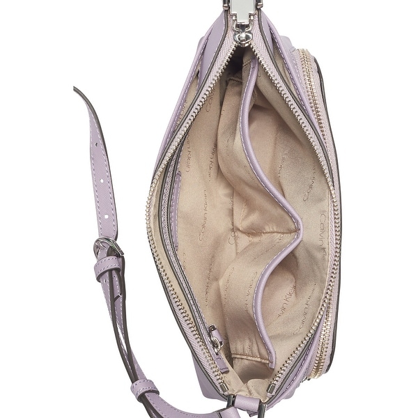 calvin klein lily saffiano leather crossbody