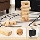 preview thumbnail 7 of 10, Costway Giant Tumbling Timber Toy 54 PCS Wooden Blocks Game w/ - Natural - See Details