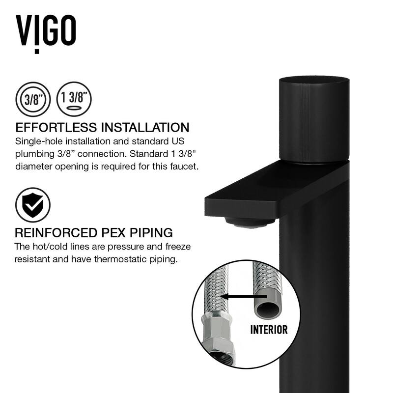 Vigo VGT2107 Sottile 18" Rectangular Glass Vessel Bathroom Sink with