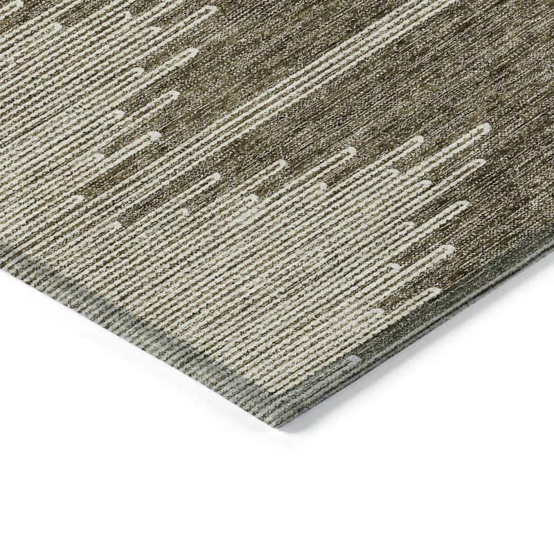 HomeRoots Abstract Transitional Rectangle Outdoor Rug
