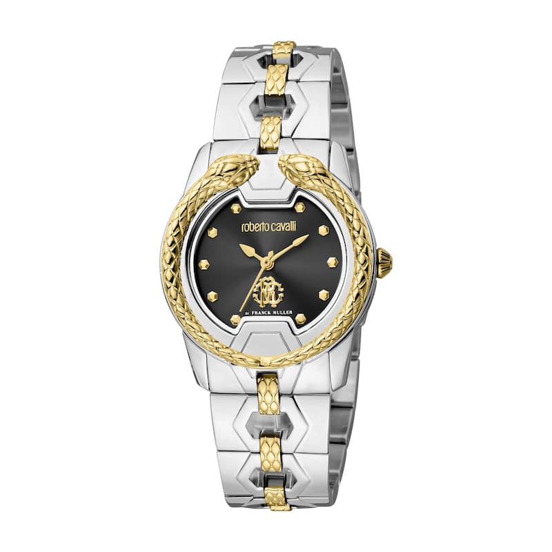 Roberto Cavalli by Franck Muller Women RV1L168M0061 Swiss Quartz Watch - Two-Tone