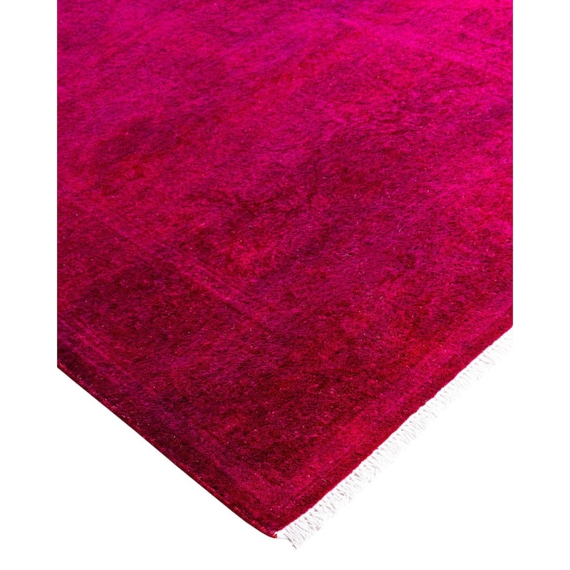 Fine Vibrance One-of-a-Kind Hand-Knotted Runner Rug - Pink, 2' 6" x 9' 10" - 2' 6" x 9' 10"