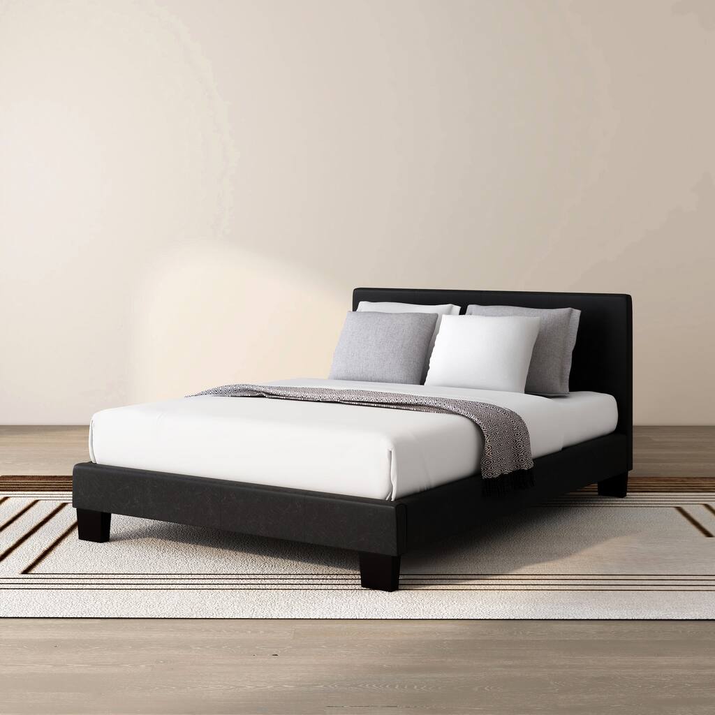 DH BASIC Modern Fully Upholstered Platform Bed by Denhour