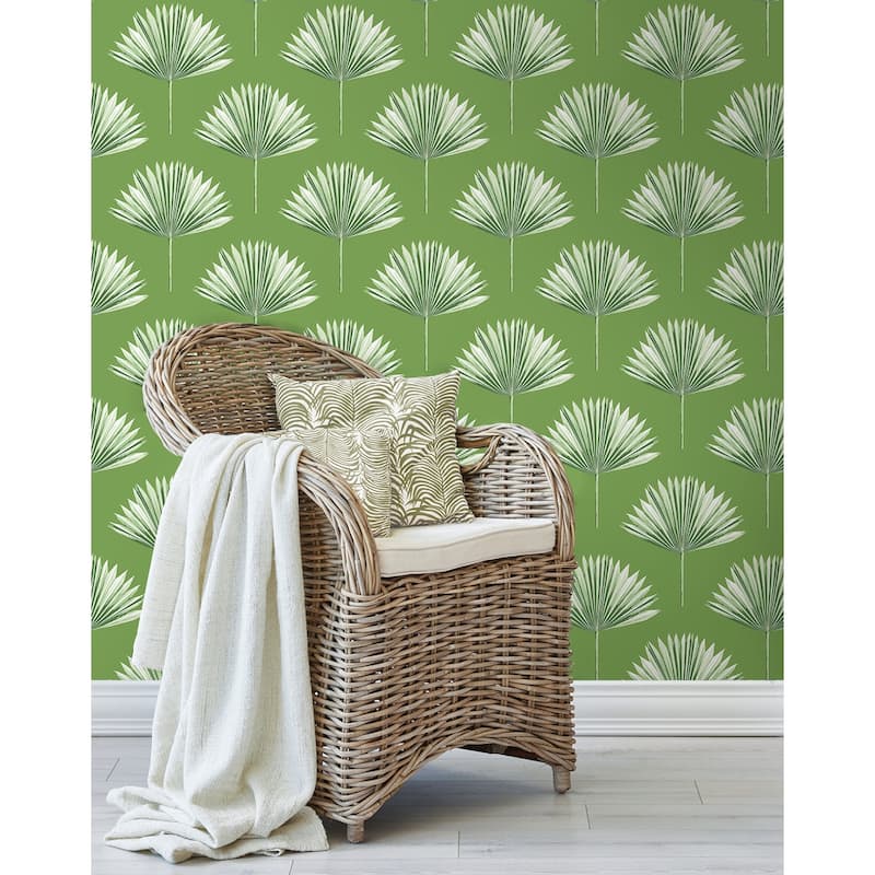 NextWall Tropical Fan Palm Peel and Stick Wallpaper