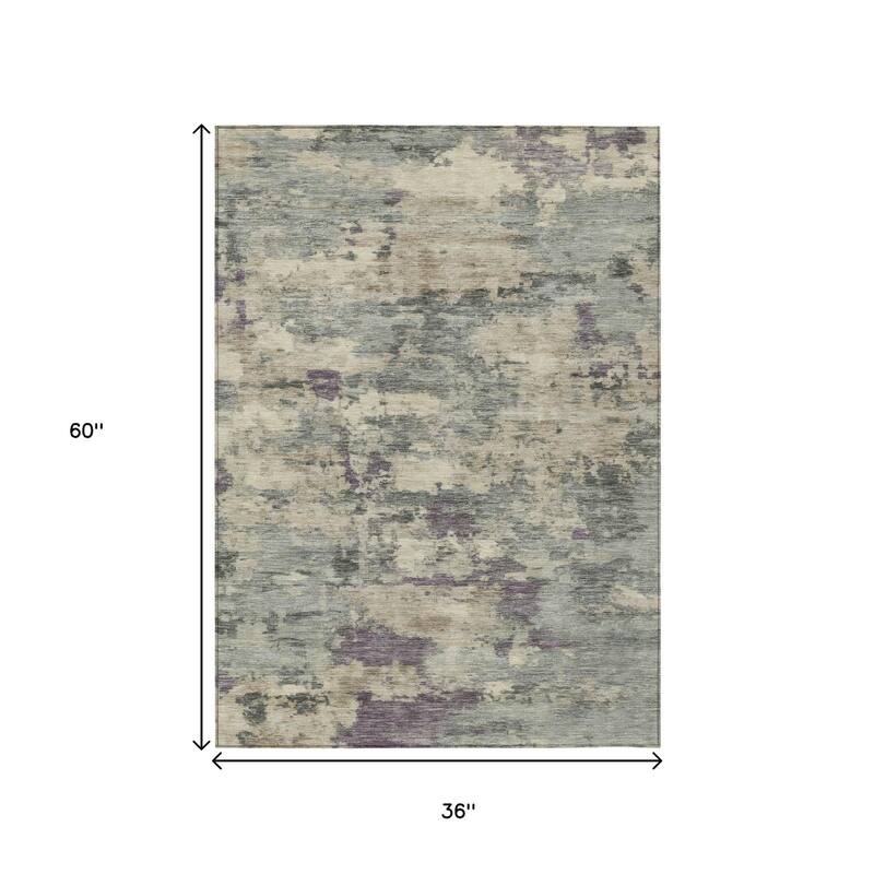 HomeRoots Abstract Transitional Rectangle Outdoor Rug