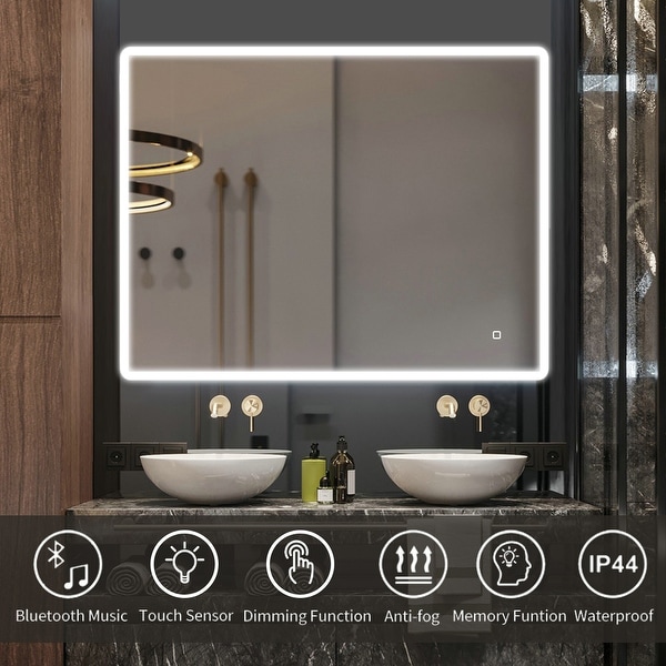 Speaker mirror for bathroom on sale