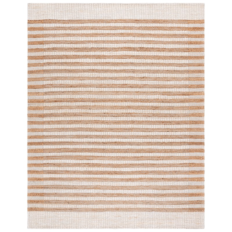 SAFAVIEH Flatweave Natural Ricarda Fiber Farmhouse Hemp Rug - 8' x 10' - Natural/Ivory