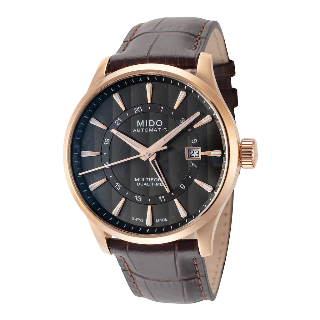 Mido Men's Multifort 42mm Automatic Watch M0384293606100 - Brown - N/A