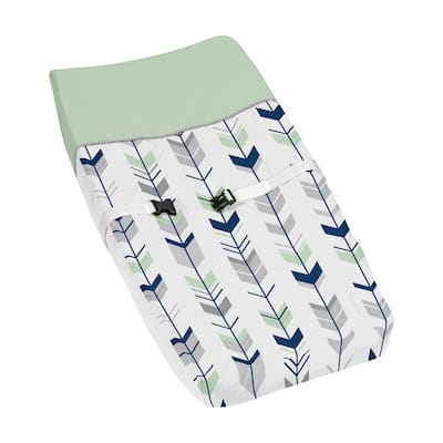 Sweet Jojo Designs Mod Arrow Grey/Mint Microfiber Changing Pad Cover