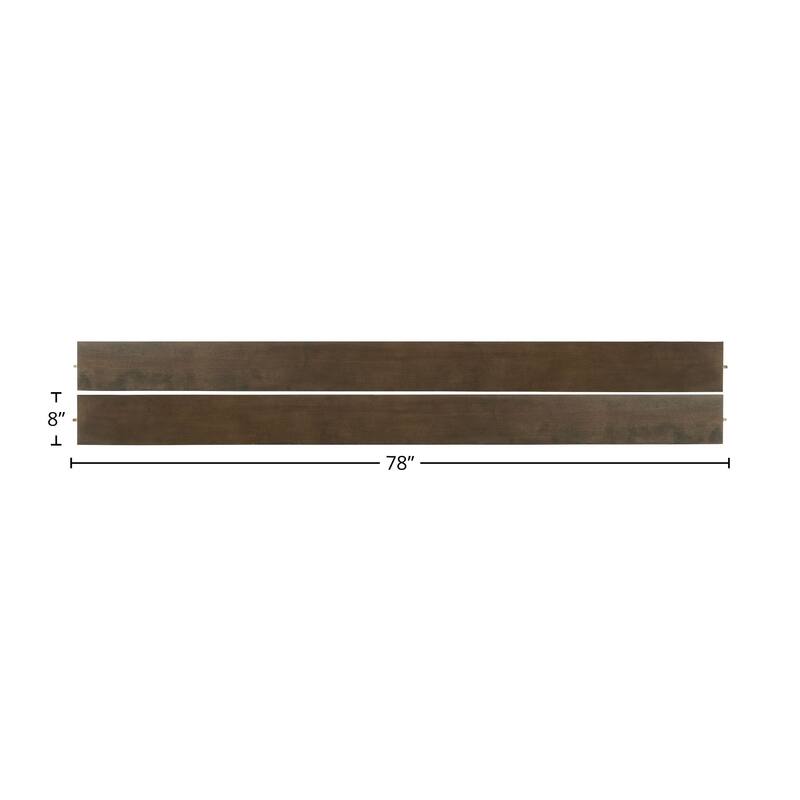 Dovetail 78" Wide Contemporary Bed Rails, Graphite Gray