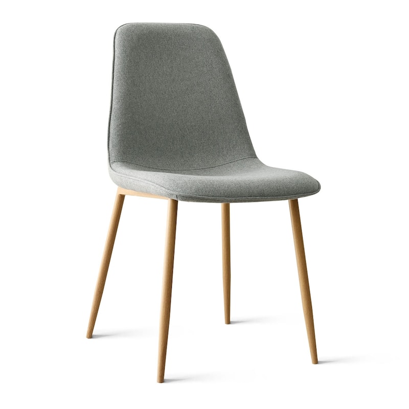 Mid-Century Solid Back Side Dining Chair (Set of 4)