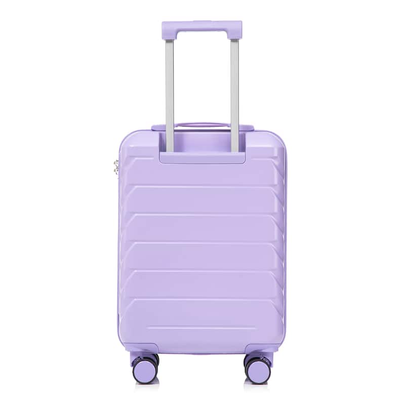 2 Piece Carry On Luggage Set, ABS Hardside Suitcase with Cosmetic Case