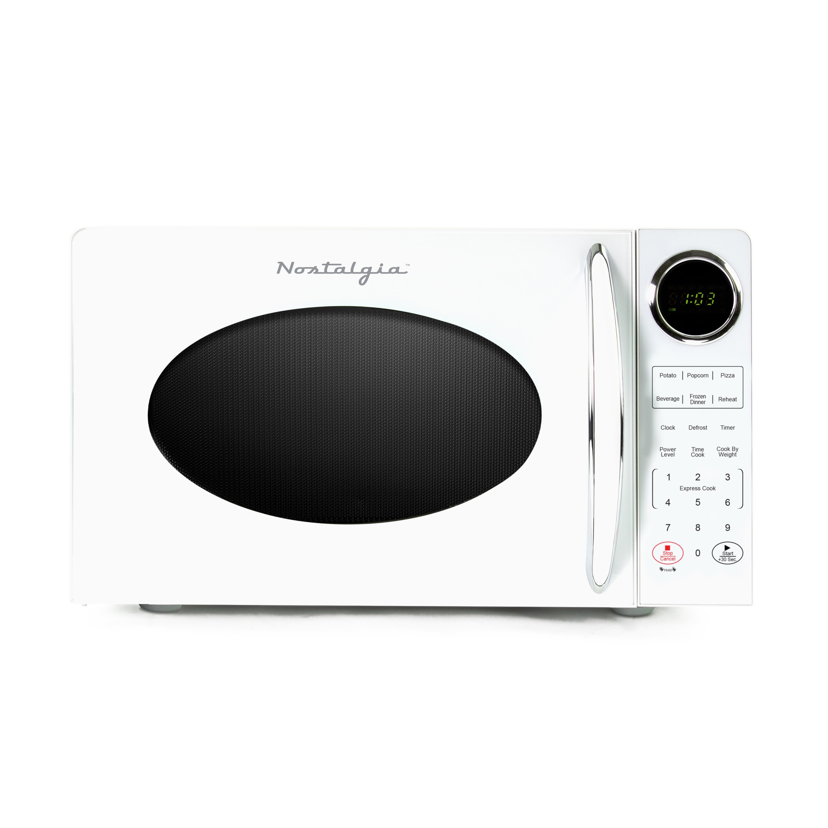 Nostalgia Retro 0.9 Cubic Foot Countertop Microwave Oven