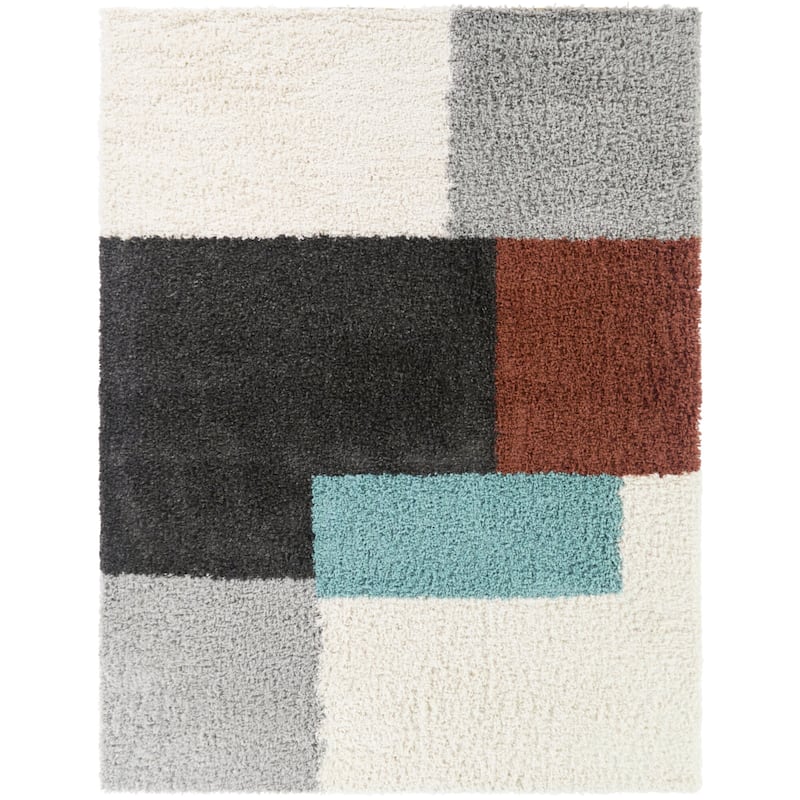 Daphne Mid-Century Modern Color Block Area Rug