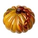 preview thumbnail 19 of 34, Glitzhome Multi Striped Fall Harvest Glass Pumpkins Halloween Thanksgiving Festival Decorations