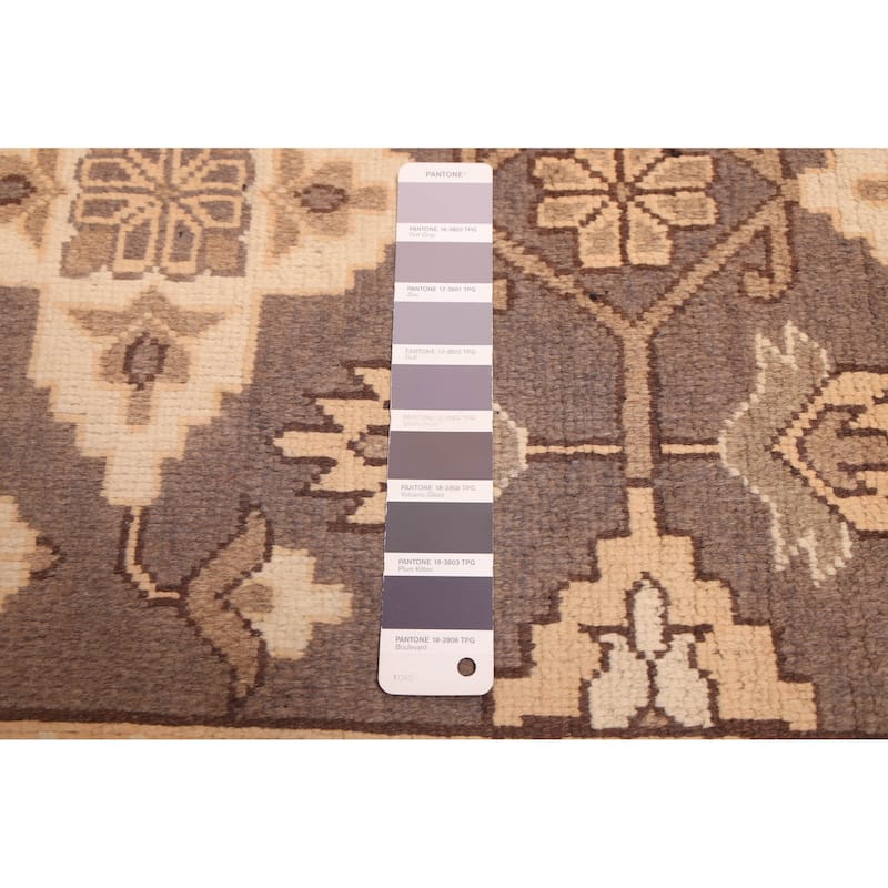 ECARPETGALLERY Hand-knotted Finest Kargahi Grey Wool Rug - 6'10 x 9'4