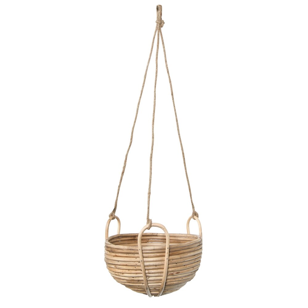 Natural Rattan Hanging Planter Brown SheFinds