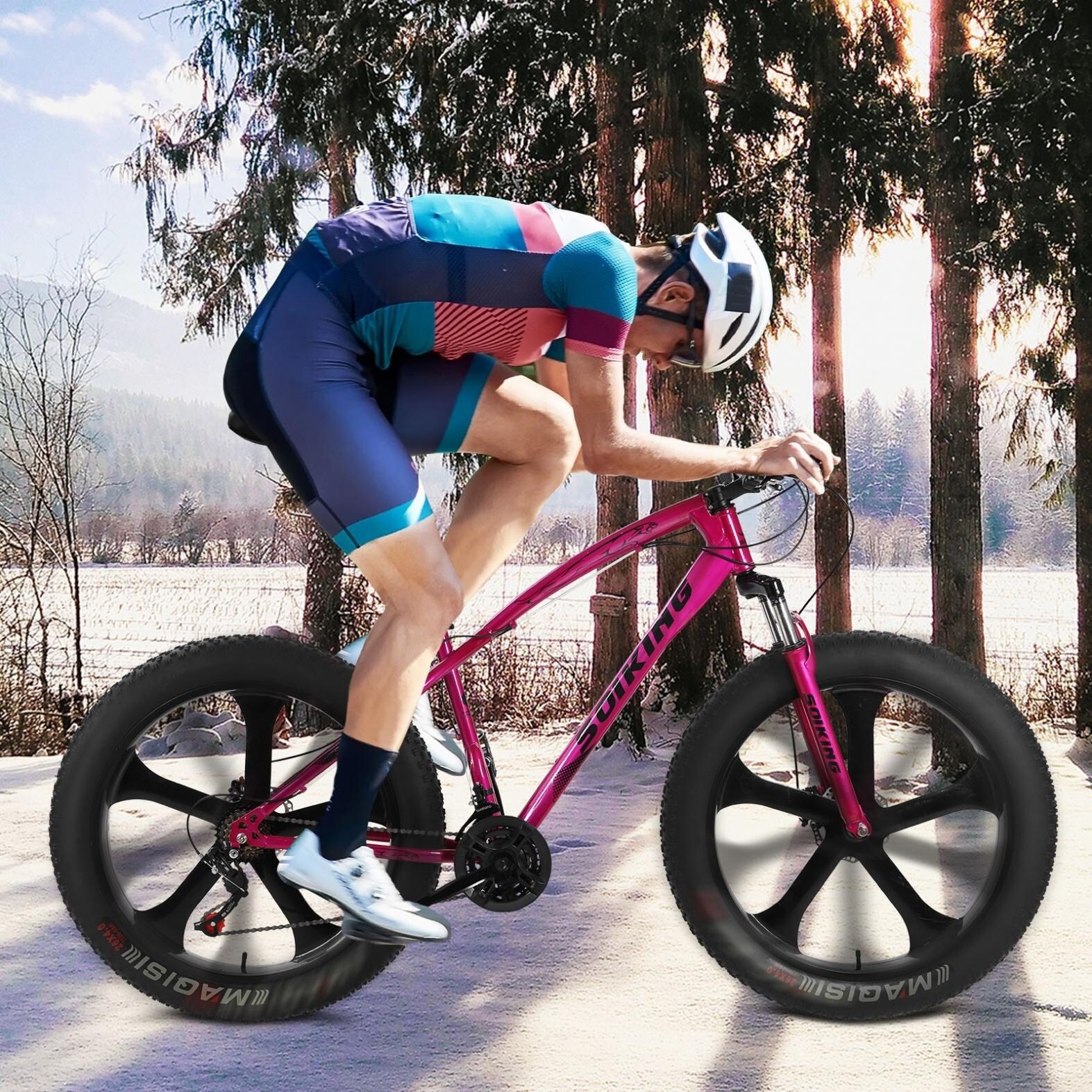 26 Inch 21 Speed High Carbon Steel Frame Beach And Snow Fat Tire Mountain Bike Bed Bath Beyond 35928556