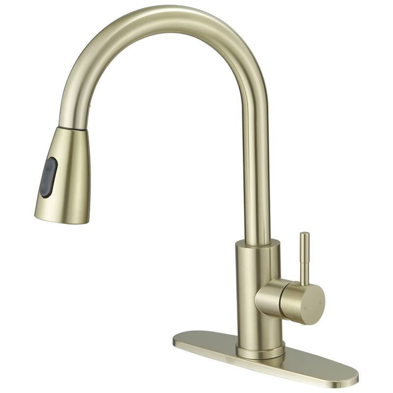 WIZ Pull Down Sprayer Commercial Kitchen Sink Faucets - Orange