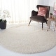 preview thumbnail 9 of 89, SAFAVIEH Venus Shag Kiwako 1.75-inch Thick Rug 2'7" Round - Ivory - Round