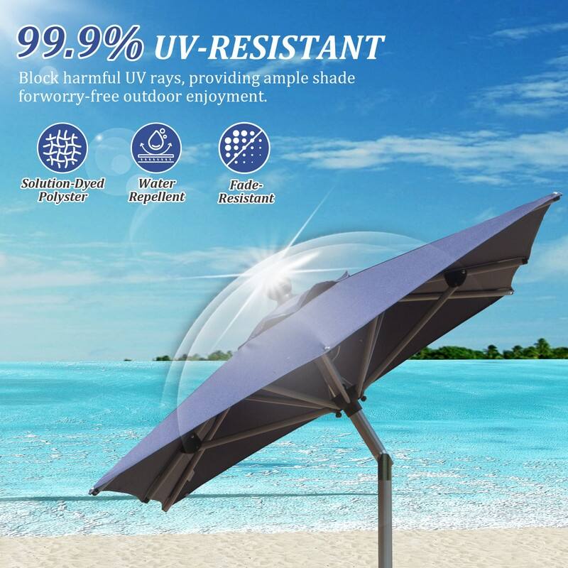 Domi Outdoor Living 6' x 4' Tilt Aluminum Patio Umbrella