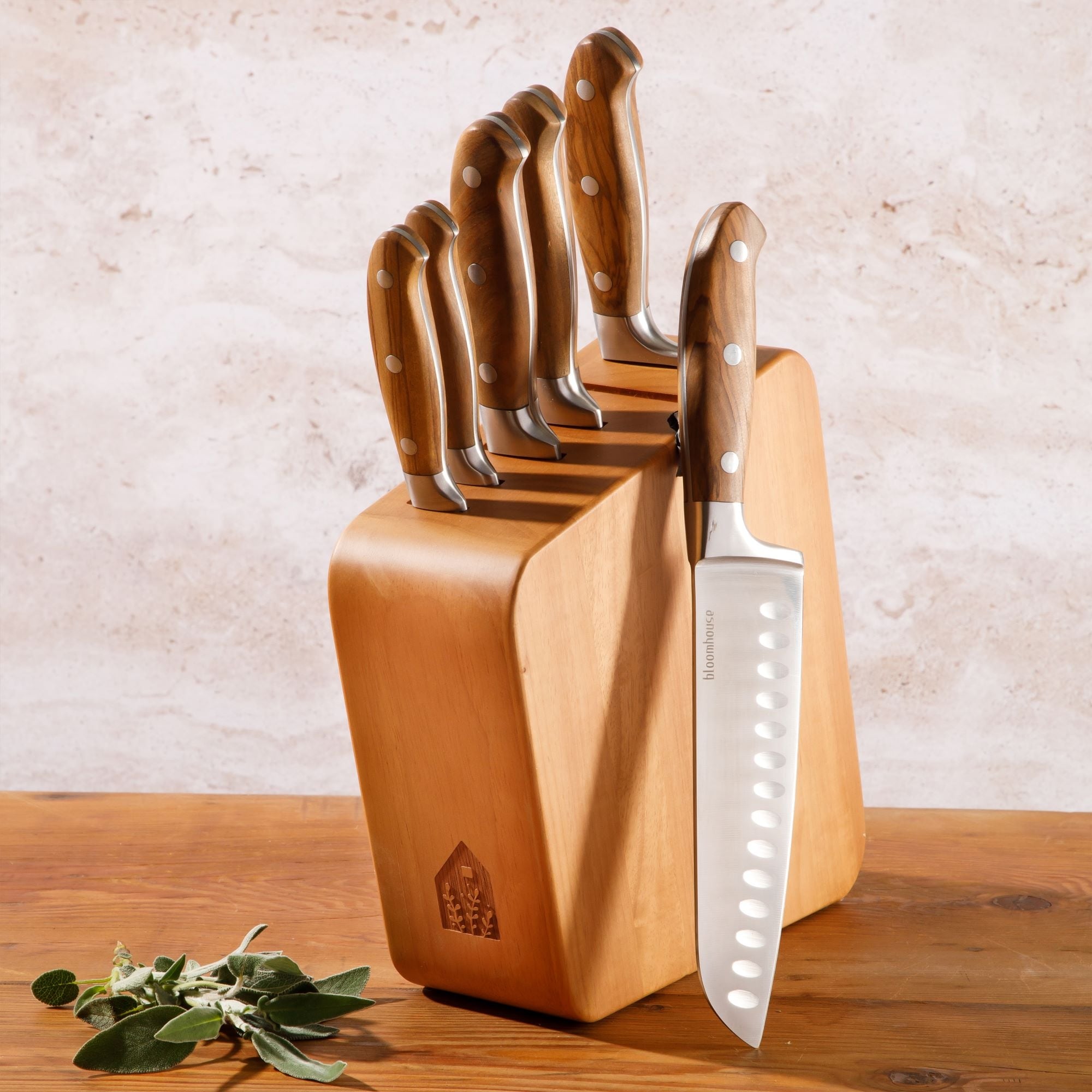 Bloomhouse 7-Piece Forged Knife Set, High-Carbon German Steel