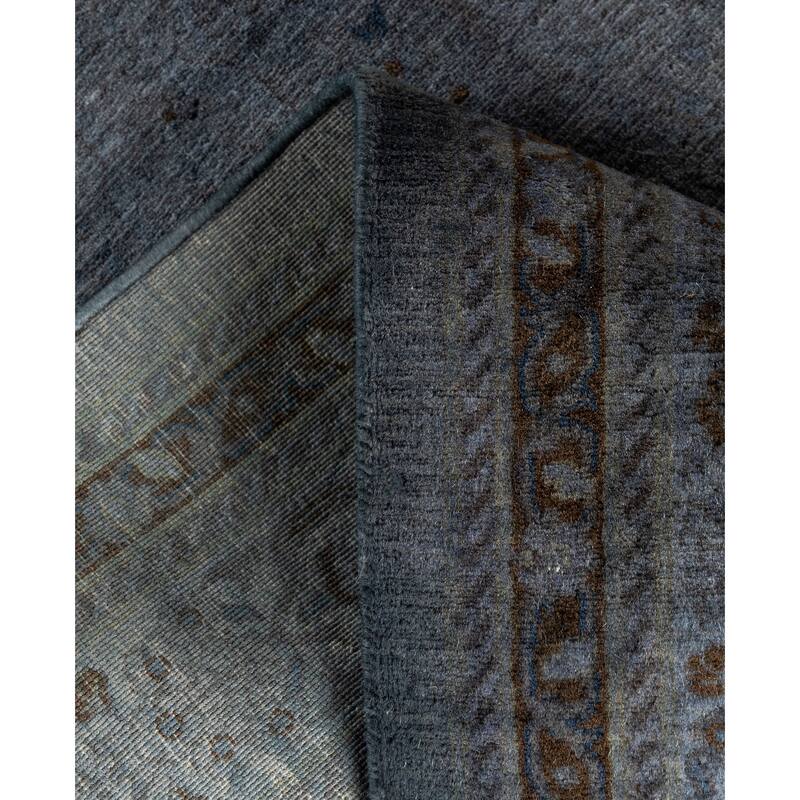 Overdyed One-of-a-Kind Hand-Knotted Area Rug - Gray - 2' 6" x 8' 8"