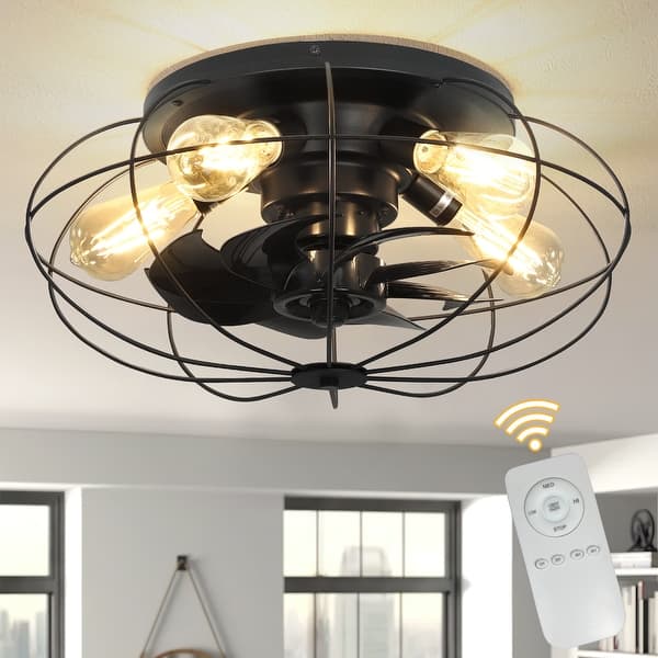 42-Inch Ceiling Fans With Lights Wood 3 Blade Flush Mount Low