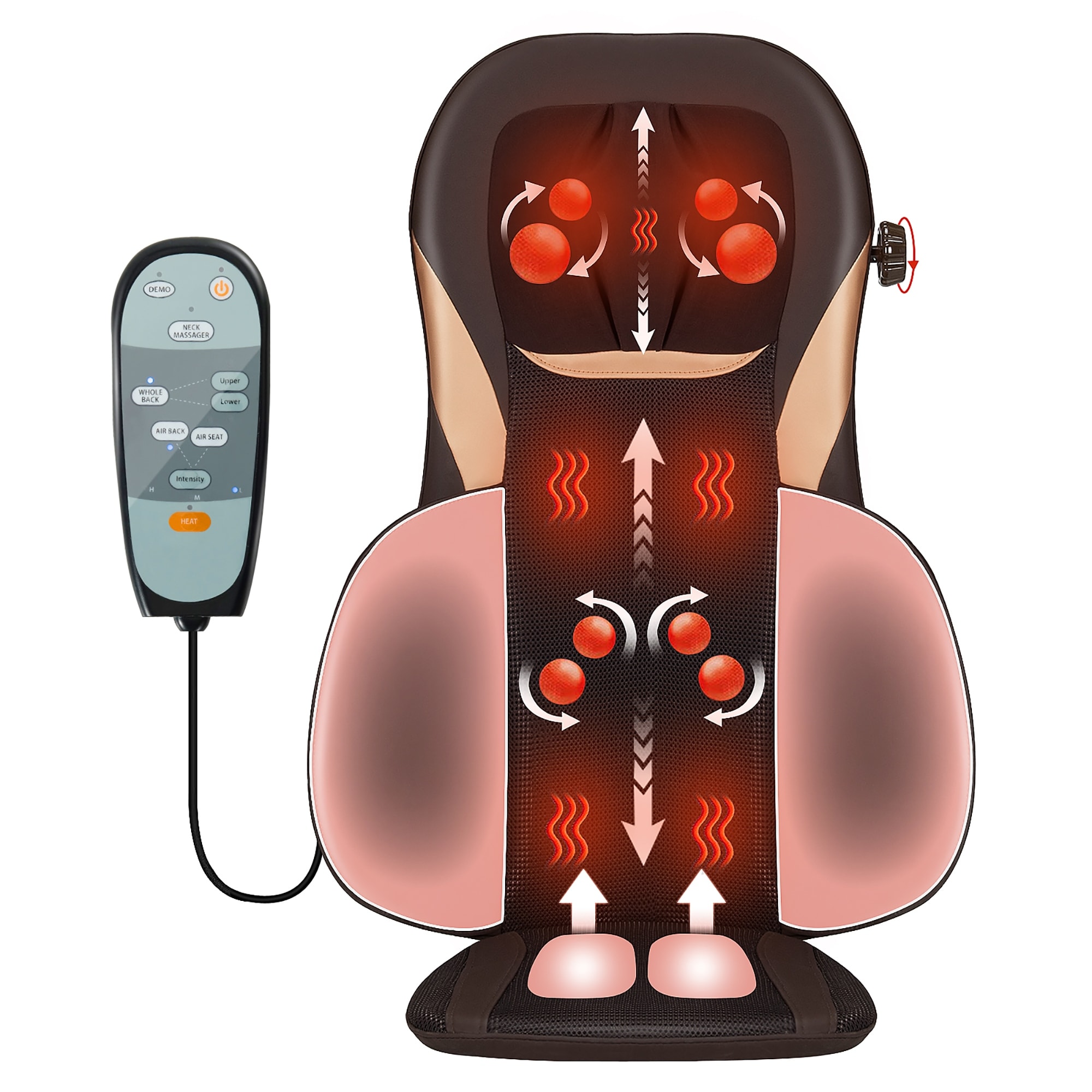 Costway Shiatsu Massage Cushion w Heat Massage Chair Pad Back Massager See Details Bed Bath Beyond 40195475